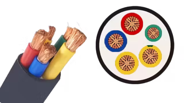 Cáp điện mềm VCm/VVR-Cu/PVC 4x+1x